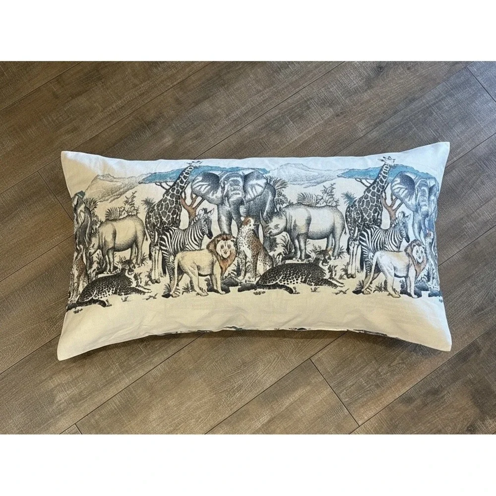 Vintage 1980's lot 2 King Size African‎ Safari and  Retro Pillowcase